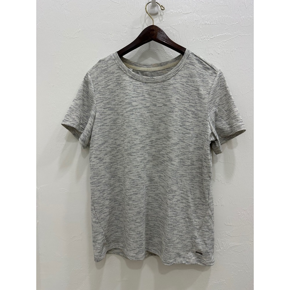Mondetta Performance Luxury Space Dye Short Sleeve Athletic Top Grey Medium